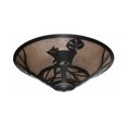 thumbnail image 3 of Meyda Tiffany 110553 22" W Raccoon On The Loose Flush Mount Ceiling Fixture - Silver, 3 of 3