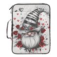 thumbnail image 2 of Haosy Accordion File Organizer Zipper Binder 500 Sheet 6-Tab Expanding File Folder Multi-Pocket 1.2 Inch 3 Ring Gnome Rose Black White Hat, 2 of 7