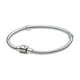 thumbnail image 3 of Pulsera femenina de plata gruesa chapada en cobre blanco, pulsera cuadrada con hebilla de hoja de corazón y hueso de serpiente, moda, 3 of 5
