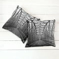 thumbnail image 6 of Ambesonne Black and White Throw Pillow Cover 2 Pack, Modern Bridge, 18", Black White Grey, 6 of 7