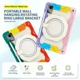 thumbnail image 2 of Elehold 3 Layers Multi-Functional Case for Lenovo Tab M11 2024 11 Inch ,with Heavy Duty Shock Resistant Rugged Protection Hand Holder Ring Kickstand Protective Case,Rainbowpink, 2 of 9