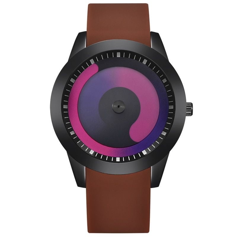Creative Minimalist Analog Quartz Watch for Men and Women, Pointerless Designer Dial, Fashion Casual Wrist Watch , Designer Unisex Watch Clock Unique Gift Timepiece