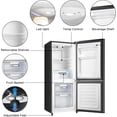 thumbnail image 4 of HUMSURE 4.0 Cu.ft 2-Door Mini Fridge with Bottom Freezer, Compact Refrigerator for Bedroom Dorm Office, Adjustable Shelves LED Light Quiet, Food Storage Cooling Drink, 4 of 7