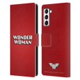 thumbnail image 1 of Head Case Designs Officially Licensed Wonder Woman DC Comics Logos Text Leather Book Wallet Case Cover Compatible with Samsung Galaxy S21+ 5G, 1 of 6