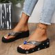 thumbnail image 1 of Sandalias de tacón con plataforma de diamantes de imitación para mujer, sandalias con punta de pellizco, zapatos romanos, sandalias informales con punta abierta Wmkox8yii  ytu8326, 1 of 7