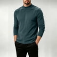 thumbnail image 2 of Frnrwgo Long Sleeve Shirts for Men Heavyweight Thermal Base Layer Mock Neck Solid Color Fall Winter, 2 of 10