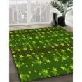 thumbnail image 3 of Ahgly Company Machine Washable Indoor Square Transitional Deep Emerald Green Area Rugs, 3' Square, 3 of 7