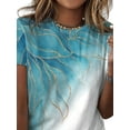 thumbnail image 3 of ORQ Women Fashoin Graphic Tees Summer Short Sleeve Crewneck Pullover T-Shirts, 3 of 4
