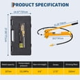 thumbnail image 6 of Garvee 10 Ton Hydraulic Porta Power Kit – Heavy Duty Ram & Pump, 4.6 Ft Oil Hose, Portable Bottle Jack, Plastic Carrying Case – Frame Repair, Garage 10 tons Plastic carrying case Yellow, 6 of 7