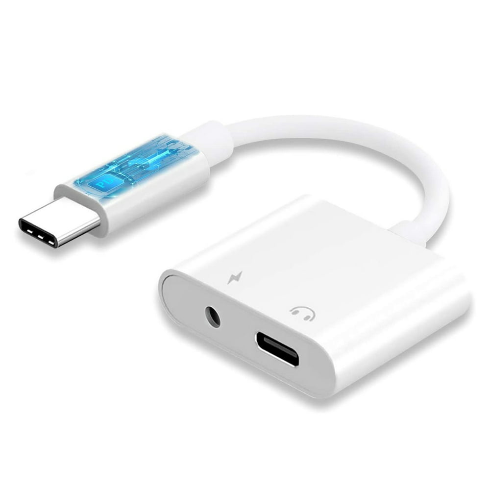 USBC Headphone Adapter Earphone 3.5mm Jack TypeC Charger Port