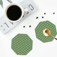 thumbnail image 5 of Kll Octagon Drink Coasters Set Of 4,Pu Leather Absorbent Coasters Set Decorative Coffee Cup Coasters Housewarming Gift For Home Decor-60s And 70s Style, 5 of 9