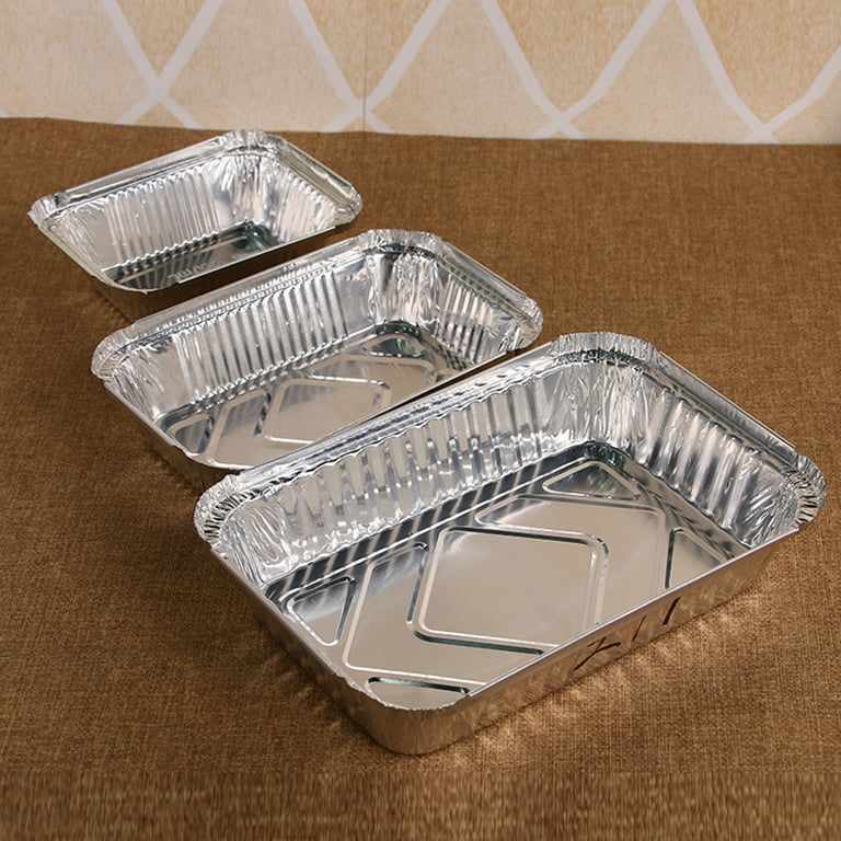 Displastible Disposable Aluminum Pans with Lids Freezer and Oven-Safe 2.25  Pans 10 Pack 