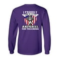 thumbnail image 3 of Long Sleeve Adult T-Shirt I Proudly Stand For The Flag Kneel For The Cross Front Back DT, 3 of 4
