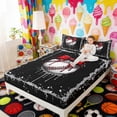 thumbnail image 4 of Erosebridal Red Bow Baseball Queen Sheet Sets, Sport Bed Set for Girls and Boys, 4 Pieces, 1 Flat Sheet, 1 Fitted Sheet and 2 Pillowcases, 4 of 6
