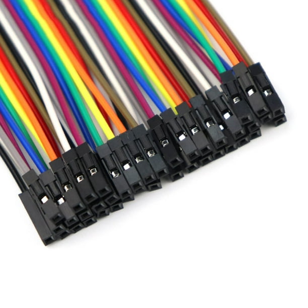 ELEGOO 120pcs Multicolored Dupont Wire 40pin Male to Female, 40pin Male to  Male, 40pin Female to Female Breadboard Jumper Ribbon Cables Kit Compatible