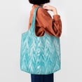 thumbnail image 6 of ZNDUO Women Tote Bag, Casual Handbags Big Capacity Shopping Shoulder Bag- Blue Repeating Wave Pattern, 6 of 7