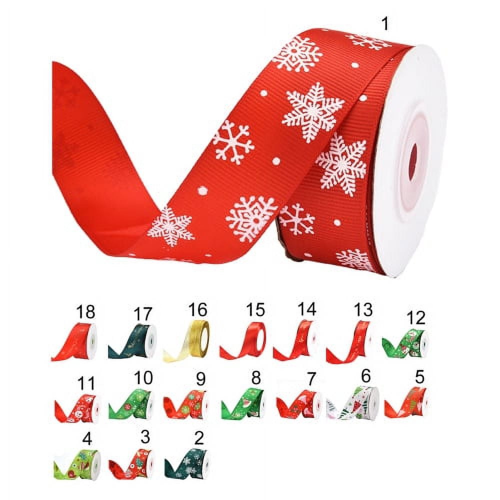 Christmas Ribbons Fabric Holiday Festival Satin Ribbons For - Temu