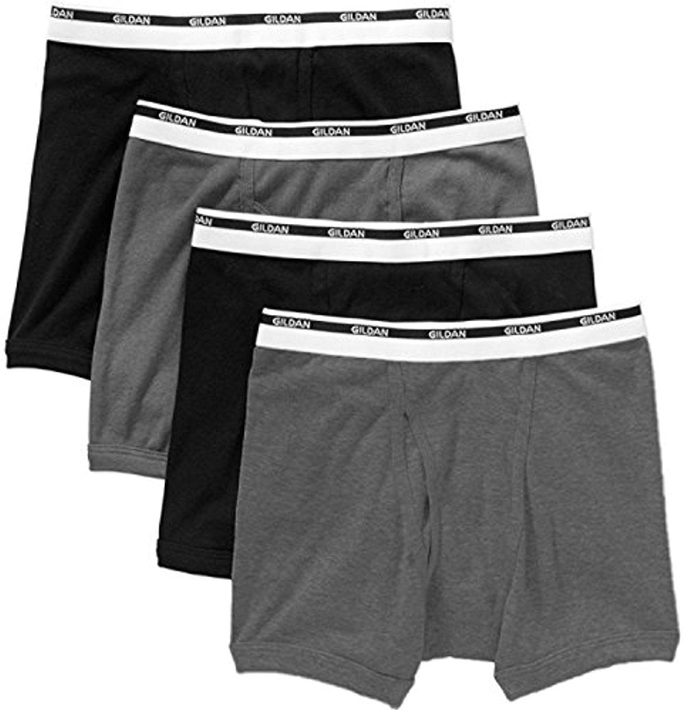 Gildan Men's Premium Cotton Boxer Briefs 4-Pack - Walmart.com