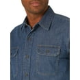 thumbnail image 2 of Wrangler Men's Long Sleeve Solid Twill Shirt, 2 of 3