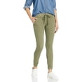 thumbnail image 1 of Cover Girl Junior's Pull On Camo Solid Mid Rise String Jogger Fit Sporty Active, Light Olive Green, 9, 1 of 2