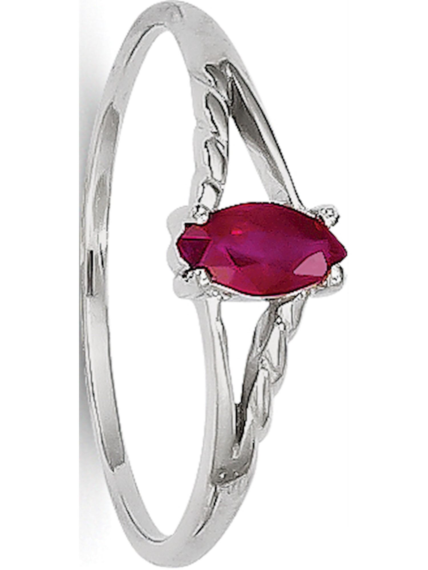 Jewelry by Sweet Pea 14k White Gold White Ruby