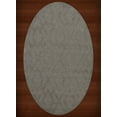 thumbnail image 2 of Dalyn Dover Area Rug DV1 Dv1 Silver Diamond Lines 5' x 8' Oval, 2 of 2