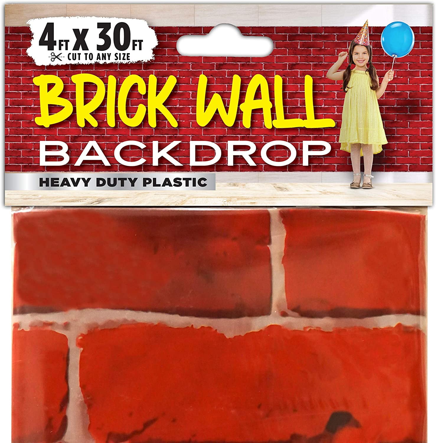 Brick Wall Plastic Backdrop for School and Office Parties, Photo