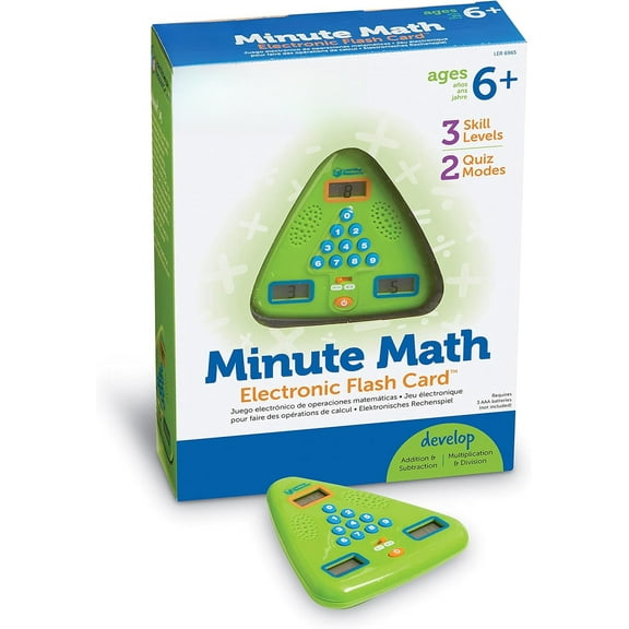 Minute Math Electronic Flash Card, Homeschool, Early Algebra Skills, 3 Difficulty Levels, Ages 6 