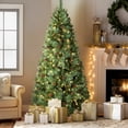 thumbnail image 3 of Alupssuc 9ft Prelit Artificial Hinged Christmas Pine Tree with Remote Control, Upgraded Version with Pre-Lit Warm White & Multi-Color Lights, 3 of 9