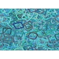 thumbnail image 1 of Ahgly Company Indoor Rectangle Patterned Blue Eyes Blue Area Rugs, 2' x 5', 1 of 1