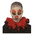 thumbnail image 1 of Clown Collar Black Red Ruffled Adult Jester Halloween Costume Accessory Ruffles, 1 of 3