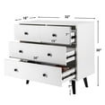 thumbnail image 2 of Patiojoy Commode 4 Tiroirs Commode de Rangement pour Chambre Salon Blanc, 2 of 9
