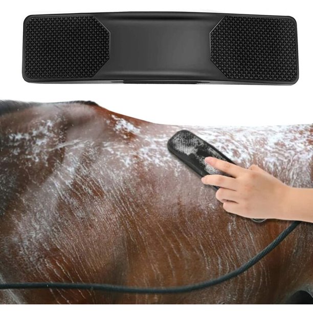 Brosse Cheval Caoutchouc, 6 en 1 Brosse Toilettage Cheval, pour Enlever les Poils Perdus des Chevaux des Brosse Nettoyage Cheval, Brosse Massage Cheval, Noir esquí esquí Gafas de esquí