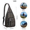 thumbnail image 2 of Bone Pattern Sling Backpack - Dog Lover's Crossbody Bag, Fashionable Multi-Pocket Pack for Daily Use, 2 of 4