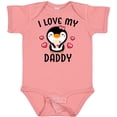 thumbnail image 3 of Inktastic I Love My Daddy with Cute Penguin and Hearts Girls Baby Bodysuit, 3 of 5