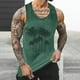 thumbnail image 3 of Camisetas de Tanque de los Hombres Tanque de los Hombres Incolor Gradiente de Impresión Cuello Redondo Correa Delgada Fuga Atrás Regular Casual Deportes Blusas de Tanque, 3 of 5