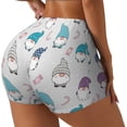 thumbnail image 2 of Kdxio cute winter Gnome Print Workout Shorts for Women Seamless Soft Smooth Gym Yoga Scrunch Active Shorts, 2 of 5