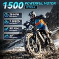 thumbnail image 2 of Electric Bike for Adults, Peak 1500W E Bicycles, E-Mountain Bike, 48V15AH Battery, 20"×4.0 Fat Off-Road Tires, UL2849, APP Control, 2 of 7