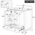 thumbnail image 6 of MAYEERTY 30" Bathroom Vanity with Sink Multi-functional Cabinet Doors Drawer Solid Frame MDF Black, 6 of 6