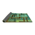 thumbnail image 2 of Ahgly Company Indoor Square Oriental Turquoise Blue Modern Area Rugs, 6' Square, 2 of 4