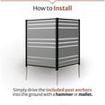 thumbnail image 6 of 48in H x 40in W (2 Panels) No Dig Enclo Vienna Charcoal Color Privacy Screen, Outdoor Vinyl Privacy Fence Panel, Privacy Wall for Trash Cans & Air Conditioner Fence, Patio Privacy Screen, EC18018, 6 of 11