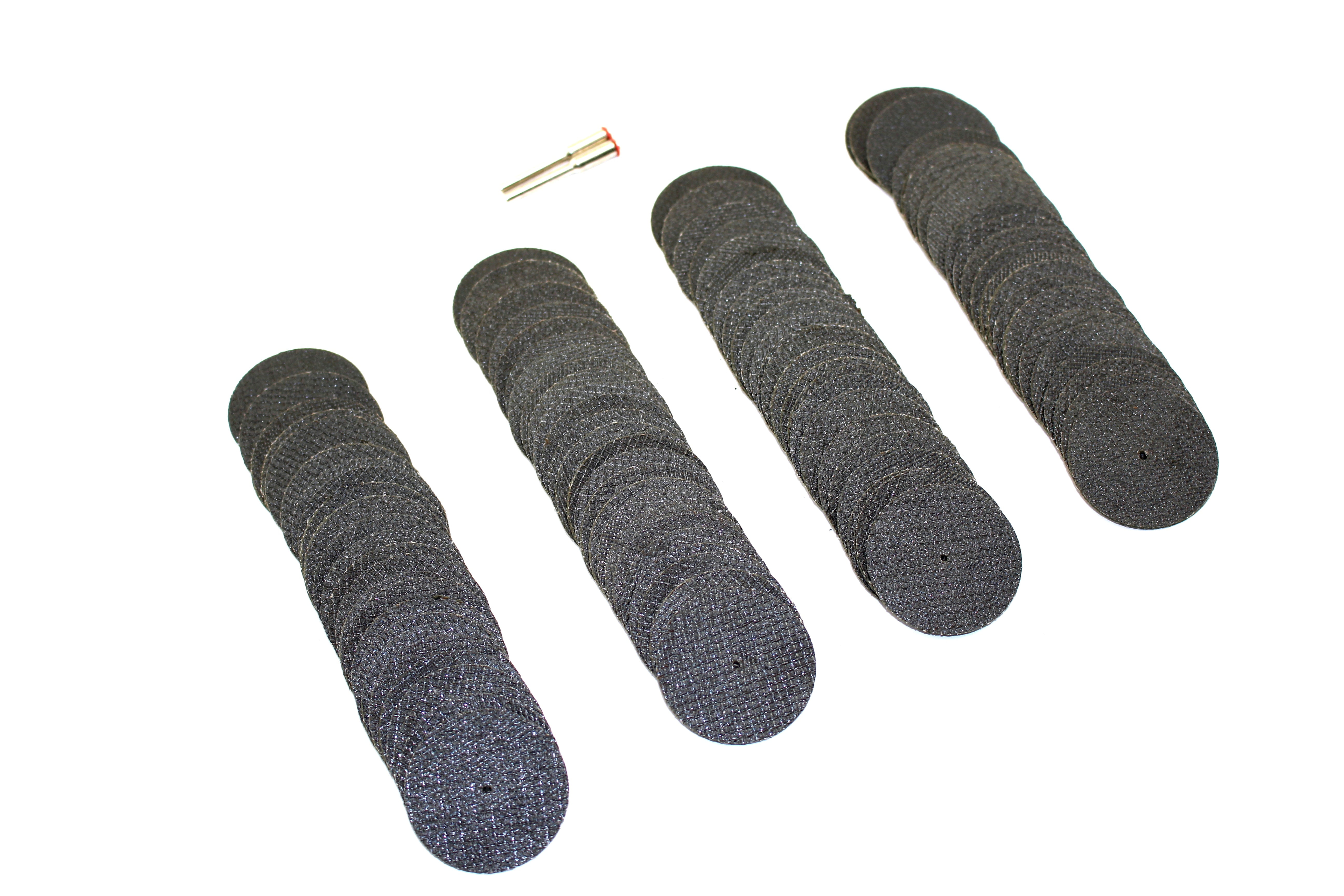 TMAX 100 pc 1-1/2 Inch Reinforced Fiberglass Cutoff Wheel Cut Off Disc with Two 1/8 Inch Mandrel, for Dremel Rotary Tools