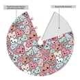 thumbnail image 2 of Lsque Cartoon Hearts Print Christmas Tree Skirt, Tree Skirt with Ties or Velcro, Perfect for Holiday Decorations, Halloween, and New Year-36", 2 of 7