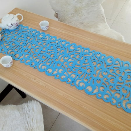

Hollow Felt Tablecloth Runner Placemats Table Mats Household Decorations