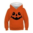 thumbnail image 3 of Gunia Pumpkin Toddler Halloween Sweatshirt Boy Girl Hooded Sweatshirt Long Sleeve Pullover For Youth Cozy Fall Outerwear Tops Clothes Orange 3-4 Years, 3 of 3