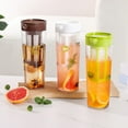 thumbnail image 5 of Portable Iced Cold Brew Pot with Filter Coffee Maker Ice Juice Tea Milk Lemonade Brown, 5 of 9