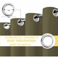 thumbnail image 6 of Avocado Green Brown Blackout Curtains for Bedroom/Living Room, Thermal Insulated Kitchen Curtains, Solid Color Farmhouse Brown Grommet Darkening Window Treatment Drapes 27.5"x39"x2, 6 of 8