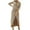Gold, variant on biudgviw Lounge Dresses for Women Comfy V Neck Long Sleeve Fall Dress Fashion Front High Slit Solid Color Dress