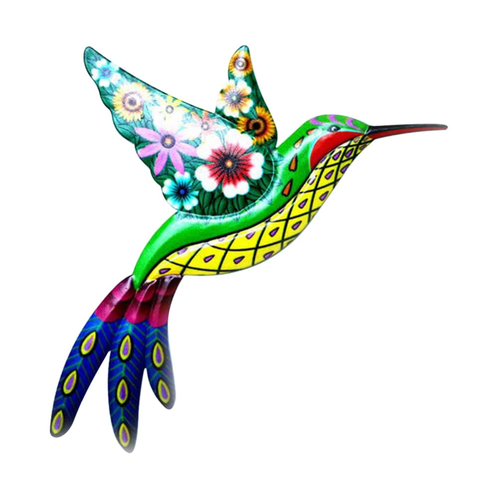 Metal Hummingbird Wall Art Decor, Metal Birds Outdoor Wall Sculpture