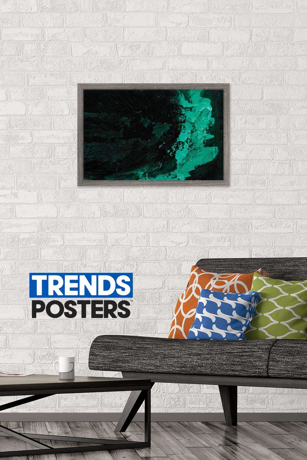 Urban - Green Splatter Wall Poster, 14.725" x 22.375", Framed
